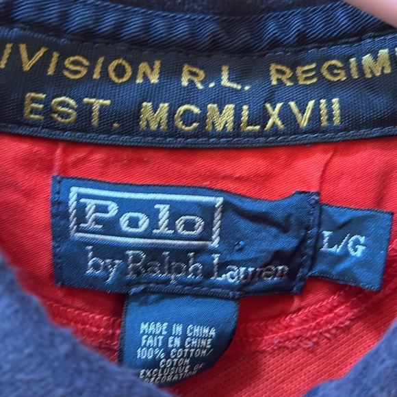 Ralph Lauren Men's Polo Shirt in Red and Navy - Picture 3 of 3